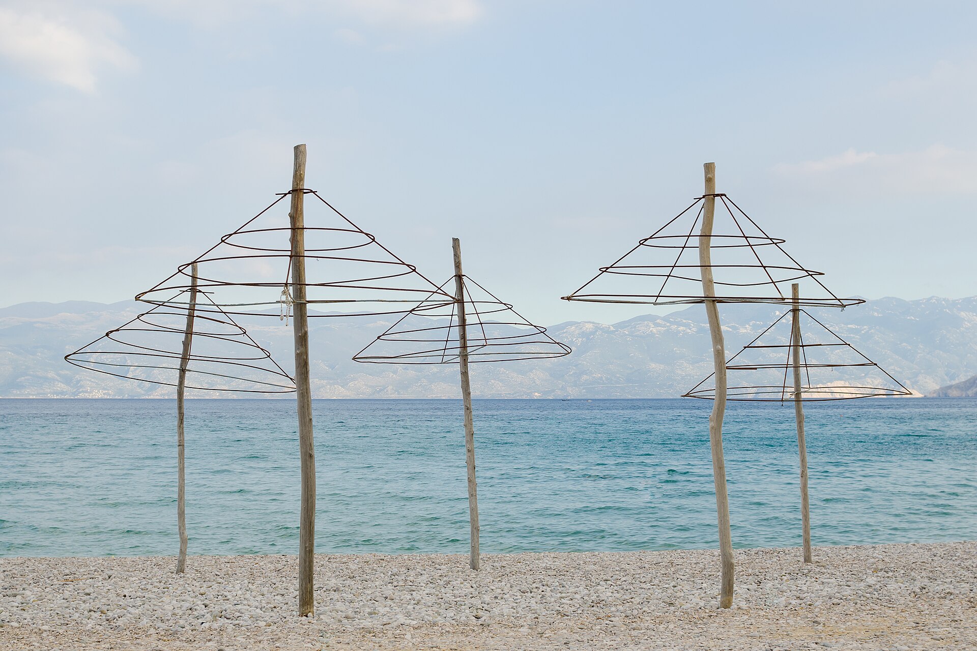 Kiezelstrand van Baška op het eiland Krk