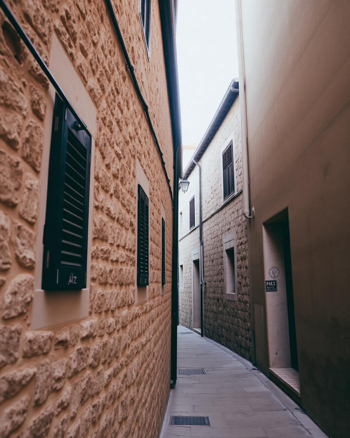 Stenen straatje in een Dalmatisch eilandstadje