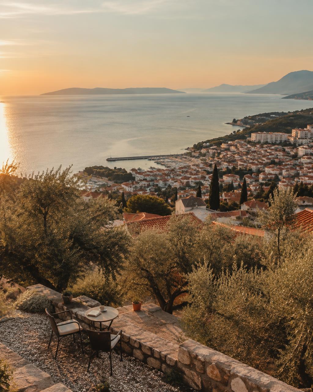 Uitzicht vanaf de heuvels boven Makarska